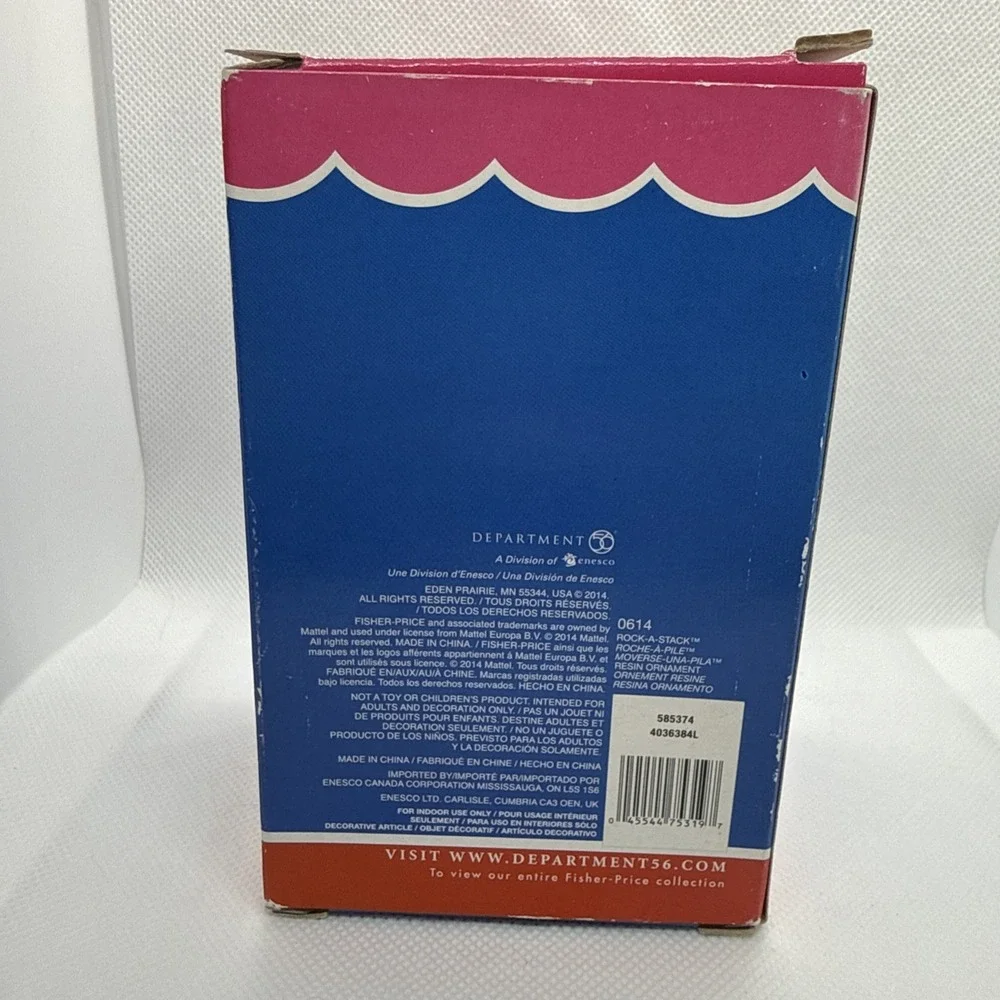Fisher Price Ring Stack Dept 56‎ Mini NIB 2014 Christmas Ornament